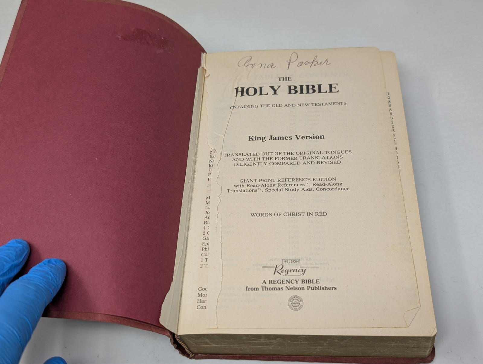 Holy Bible King James Version Nelson 1990 Regency Giant Print Red 881CBG KJV