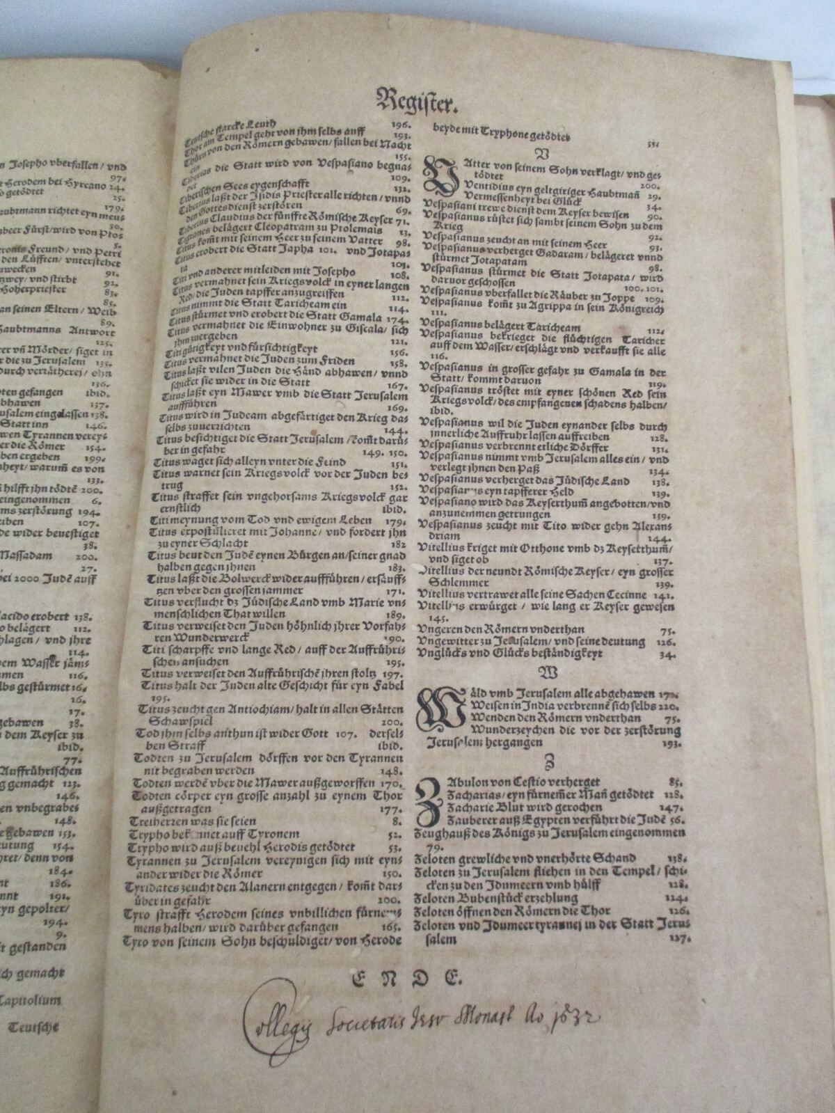 EGESIPPI des hochberuhmten furtresslichen Christlichen, ca 1575-1632 Lautenbach