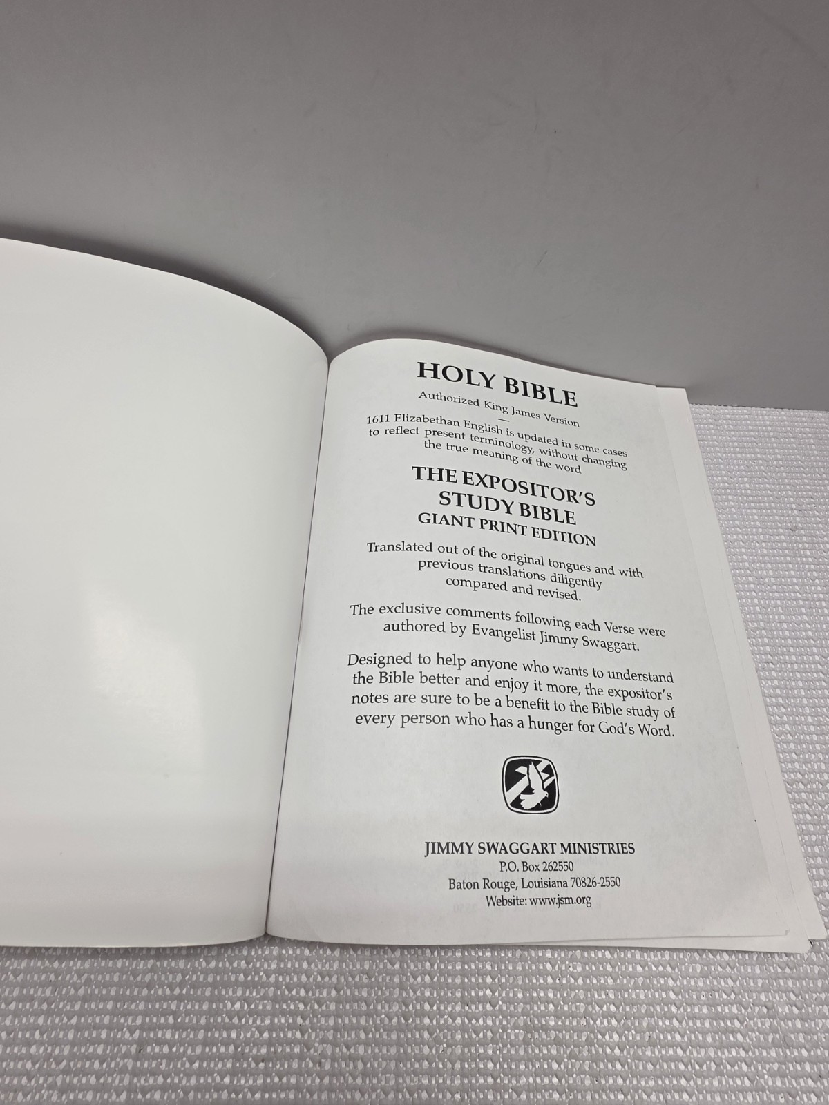 Jimmy Swaggart Expositor’s Study Bible Vol 11 Giant Print KJV Philippians…