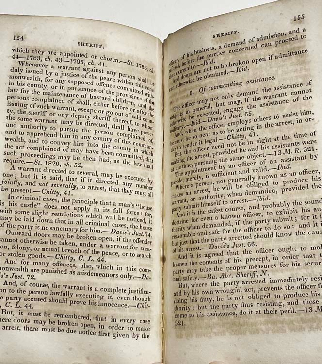 Isaac Goodwin NEW ENGLAND SHERIFF OR DIGEST OF THE DUTIES OF CIVIL OFFICERS