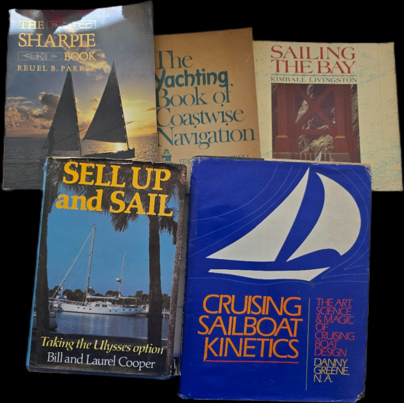 Vintage Lot of 5 Sailing Books Cruising Navigation Yacht Design