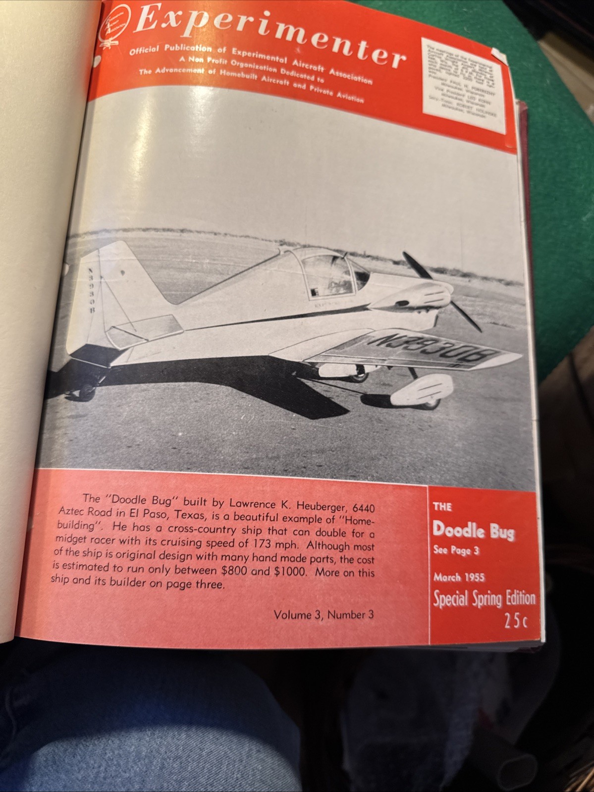 SPORTS AVIATION And EXPERIMENTOR Magazines, Bound Book Full/Partial 1955-1960