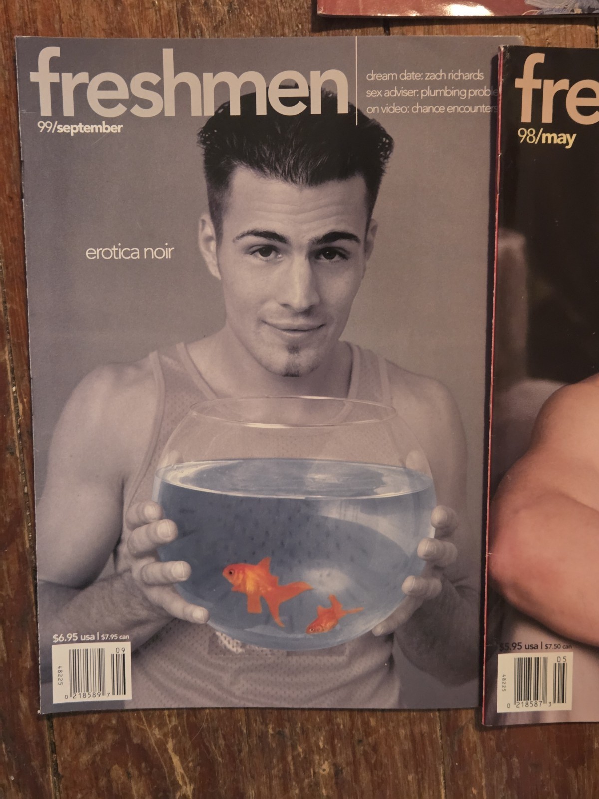 Rare Lot of 5 vintage Freshman Magazines from Late 1990s Nude Male Model RARE