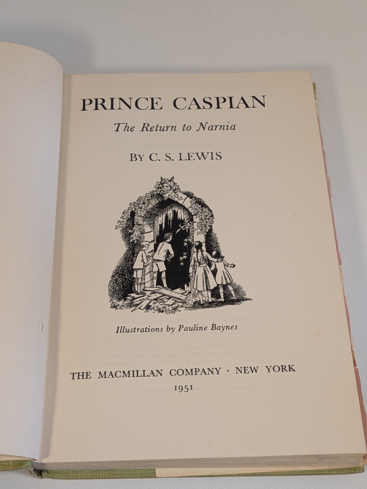 Narnia Prince Caspian TRUE First Edition First Printing US C. S. Lewis HCDJ
