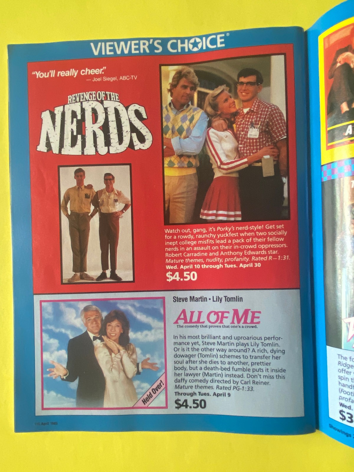 The Entertainer/Cable Programming Magazine/Apr 1985/Starman-Complete 118 pages