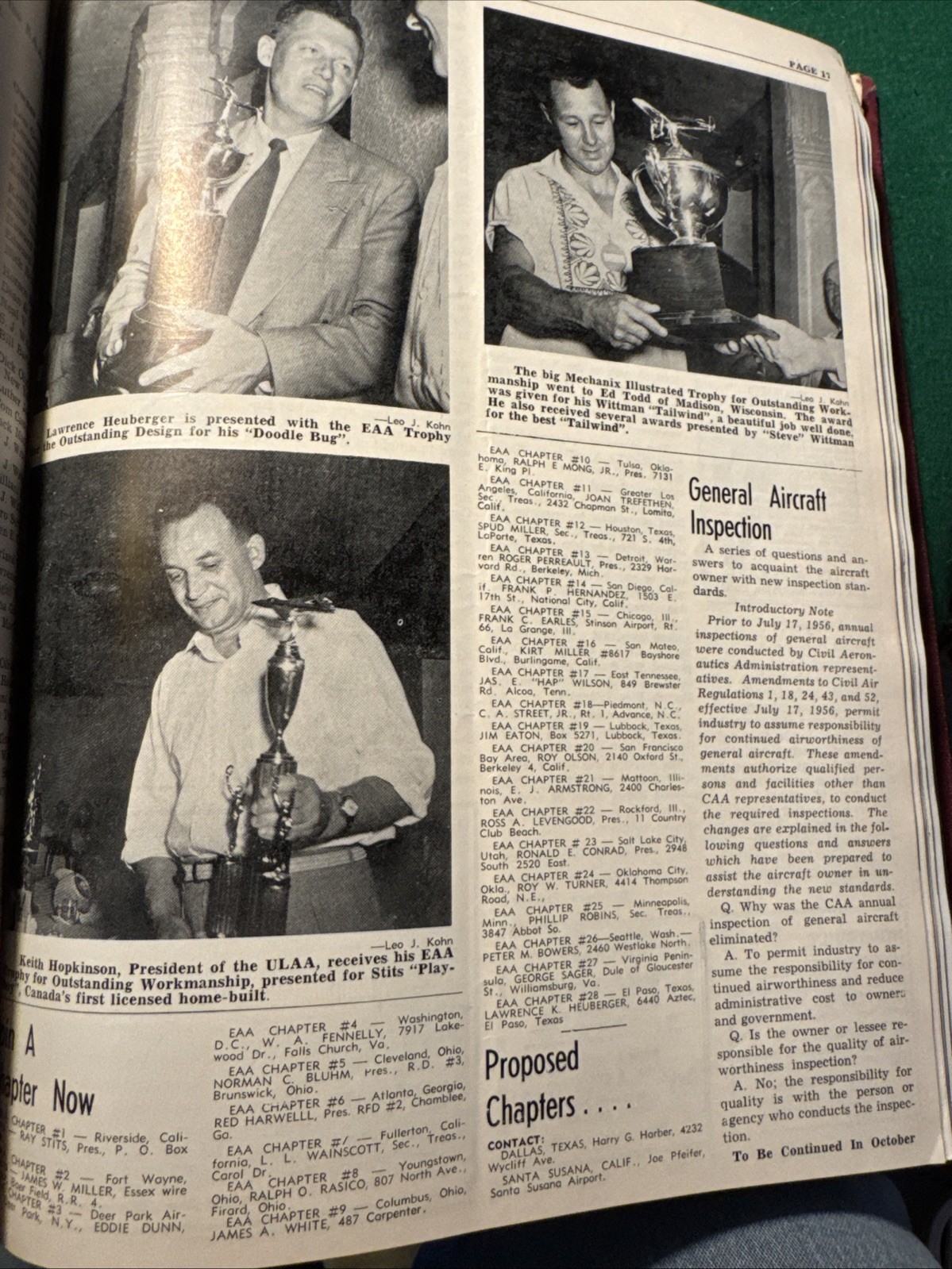SPORTS AVIATION And EXPERIMENTOR Magazines, Bound Book Full/Partial 1955-1960