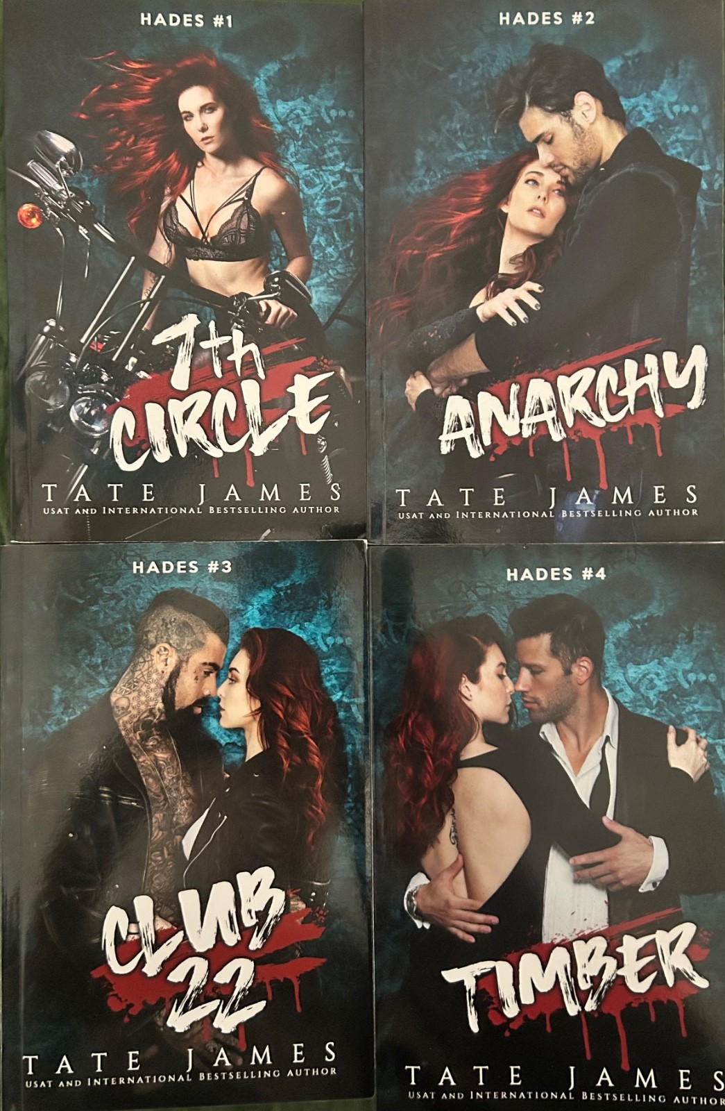 Hades book series by Tate James. Brand new. Books 1&2 read once 3&4 never.