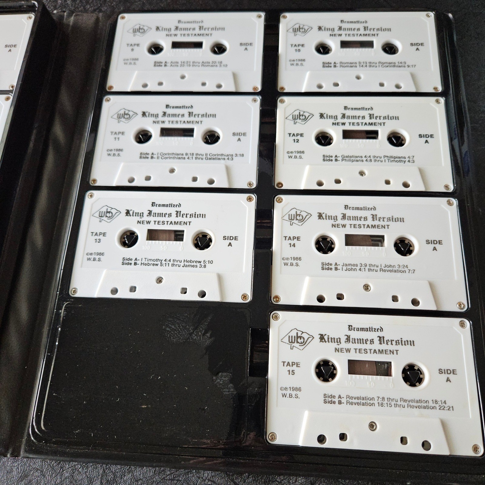 World Bible Society NEW TESTAMENT IN LIVING SOUND Cassette Set COMPLETE KJV