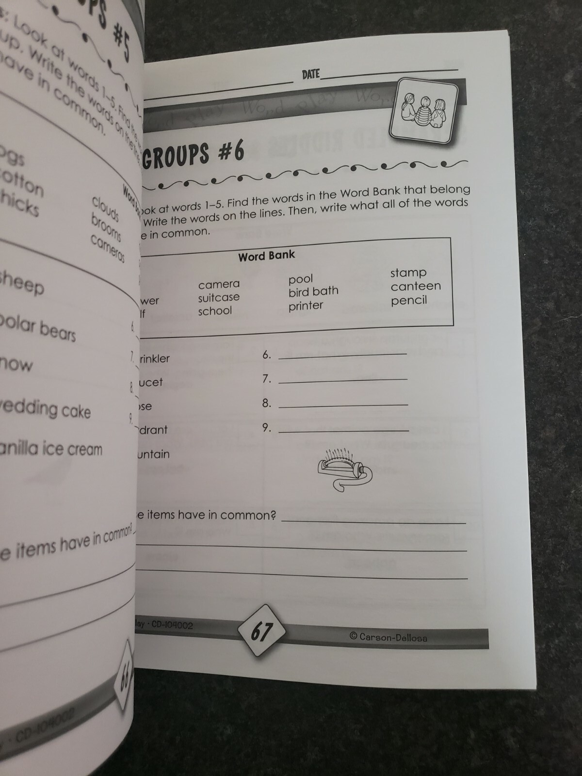 Word Play Grades 1-2 NEW Carson-Dellosa Skills for Success 100+ Reproducible Vg+
