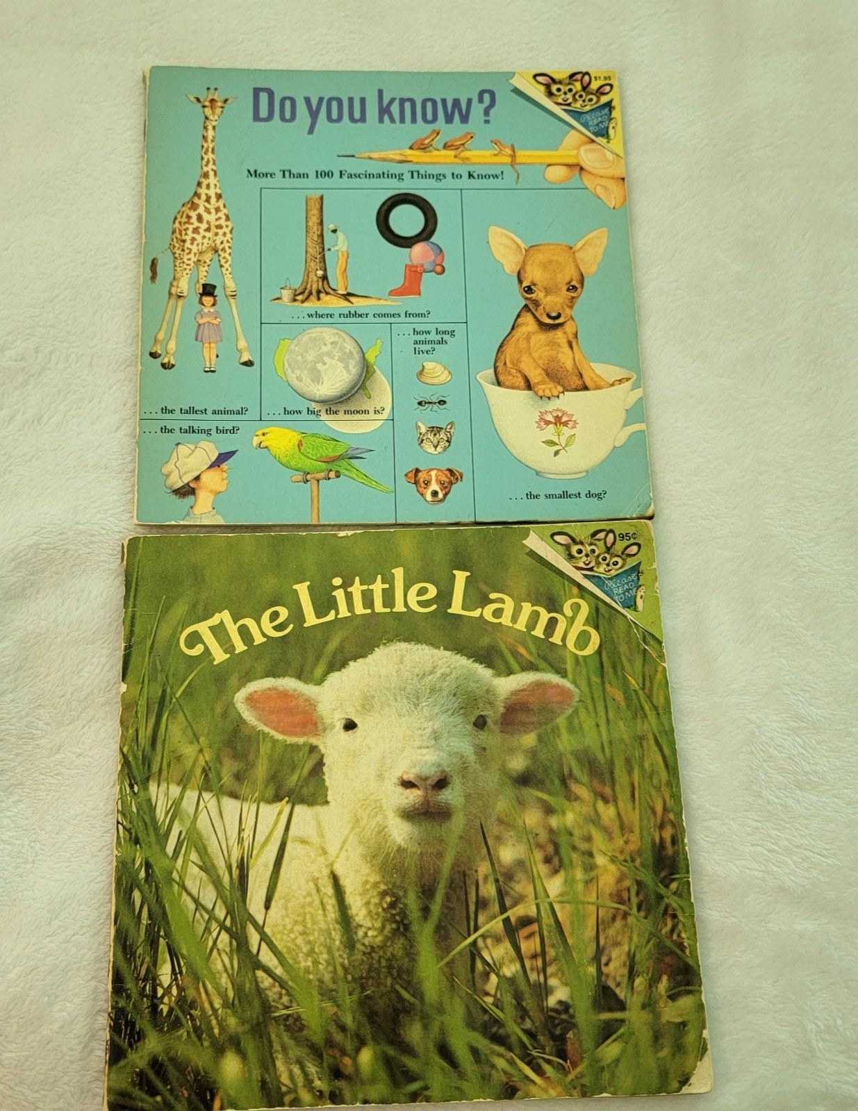2 Vintage 1970s Random House Pictureback Kids Books-The Little Lamb, Do You Know