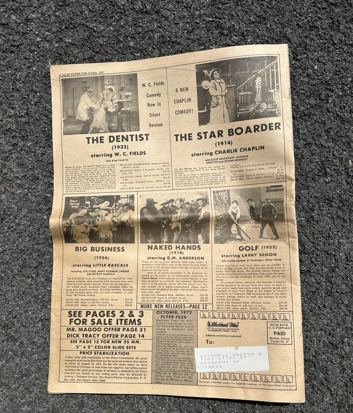 Blackhawk Films Sales Flyer (October 1972) Super 8 & 8mm Catalog Dr. Jekyll