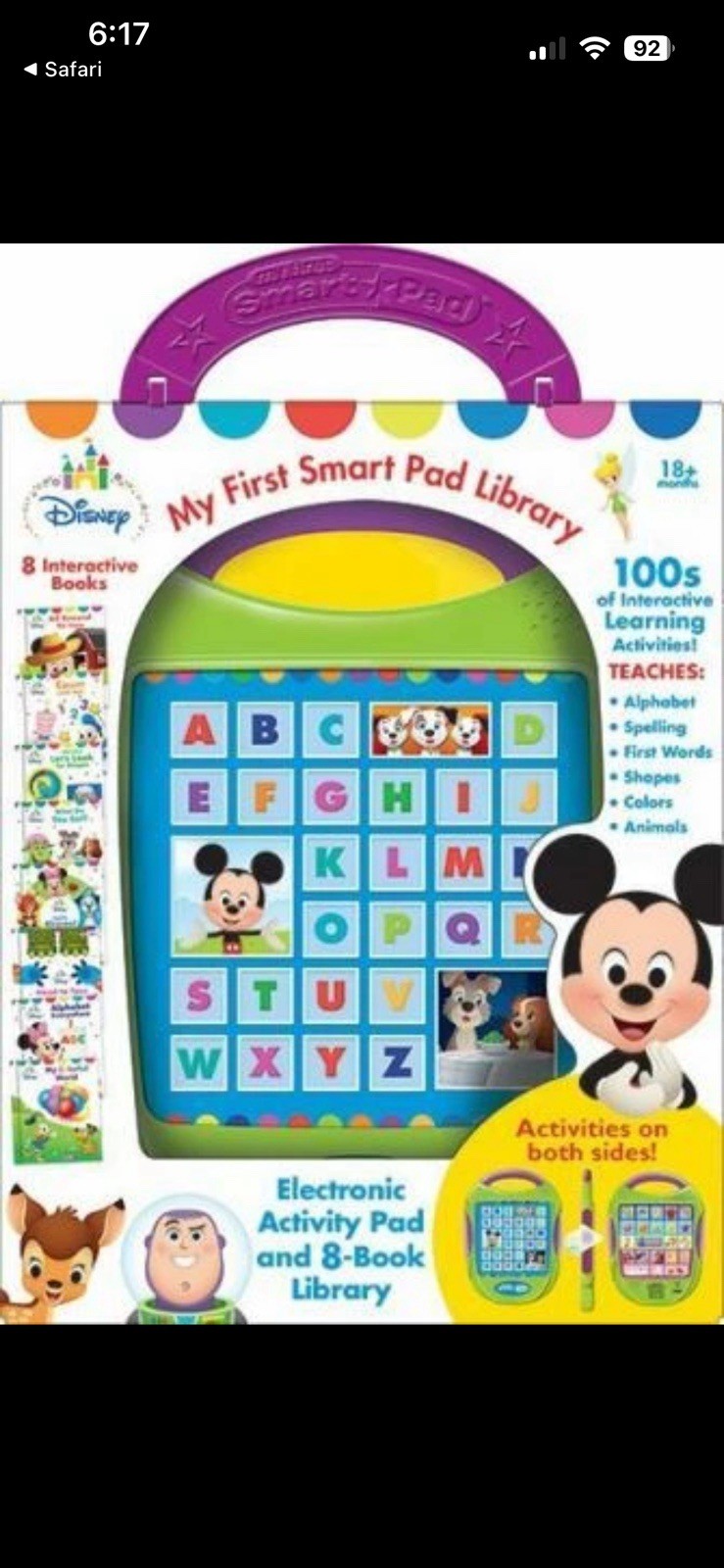 Disney Baby My First Smart Pad By Pi Kids – Hardcover NEW SEALED