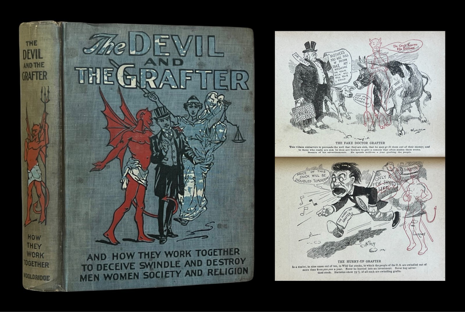 1907 The Devil & The Grafter 1st Frauds Swindles Cons ~ Bucket Shops Wall Street