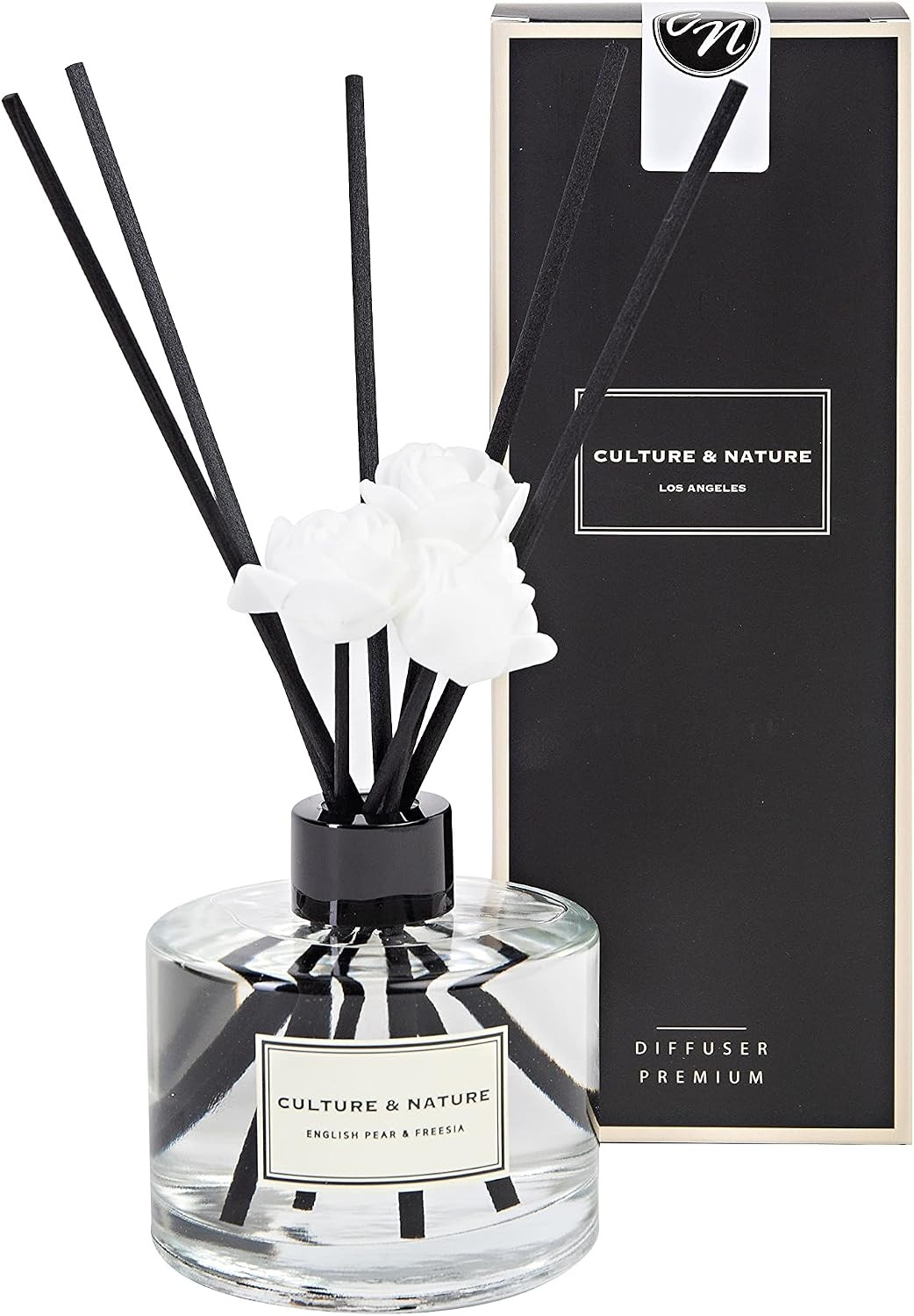 CULTURE & NATURE Reed Diffuser Set 6.7Oz (200Ml) English Pear & Freesia Scented