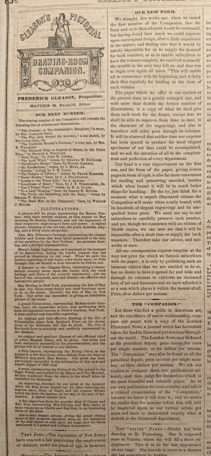 ORIGINAL 1851 GLEASON’S PICTORIAL: FUGITIVE SLAVE SIMMS BOSTON ABOLITIONIST RIOT