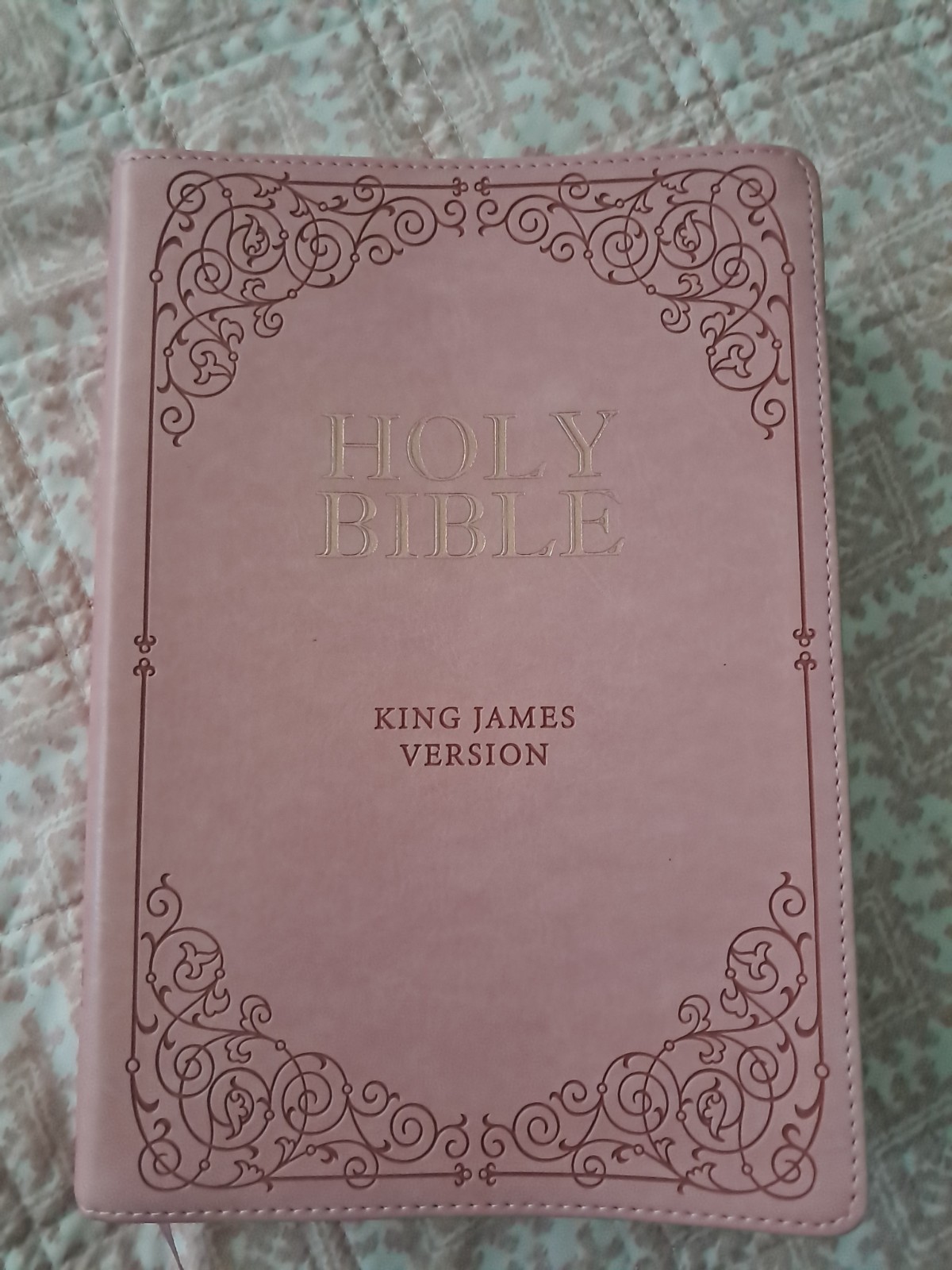 Holy Bible King James Version Full-Size Giant Print Edition Pink