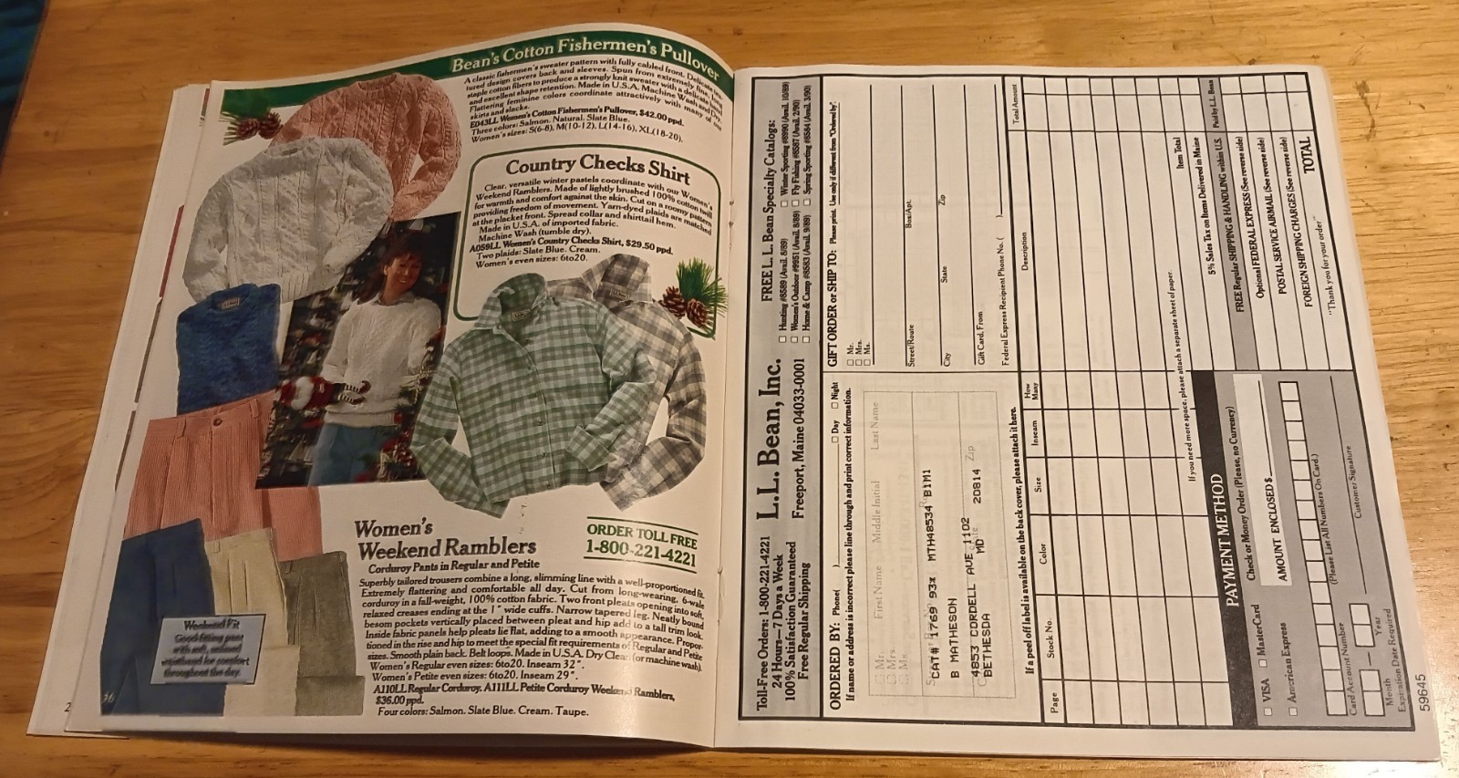 L L Bean Christmas 1989 Catalog (72 Pages)