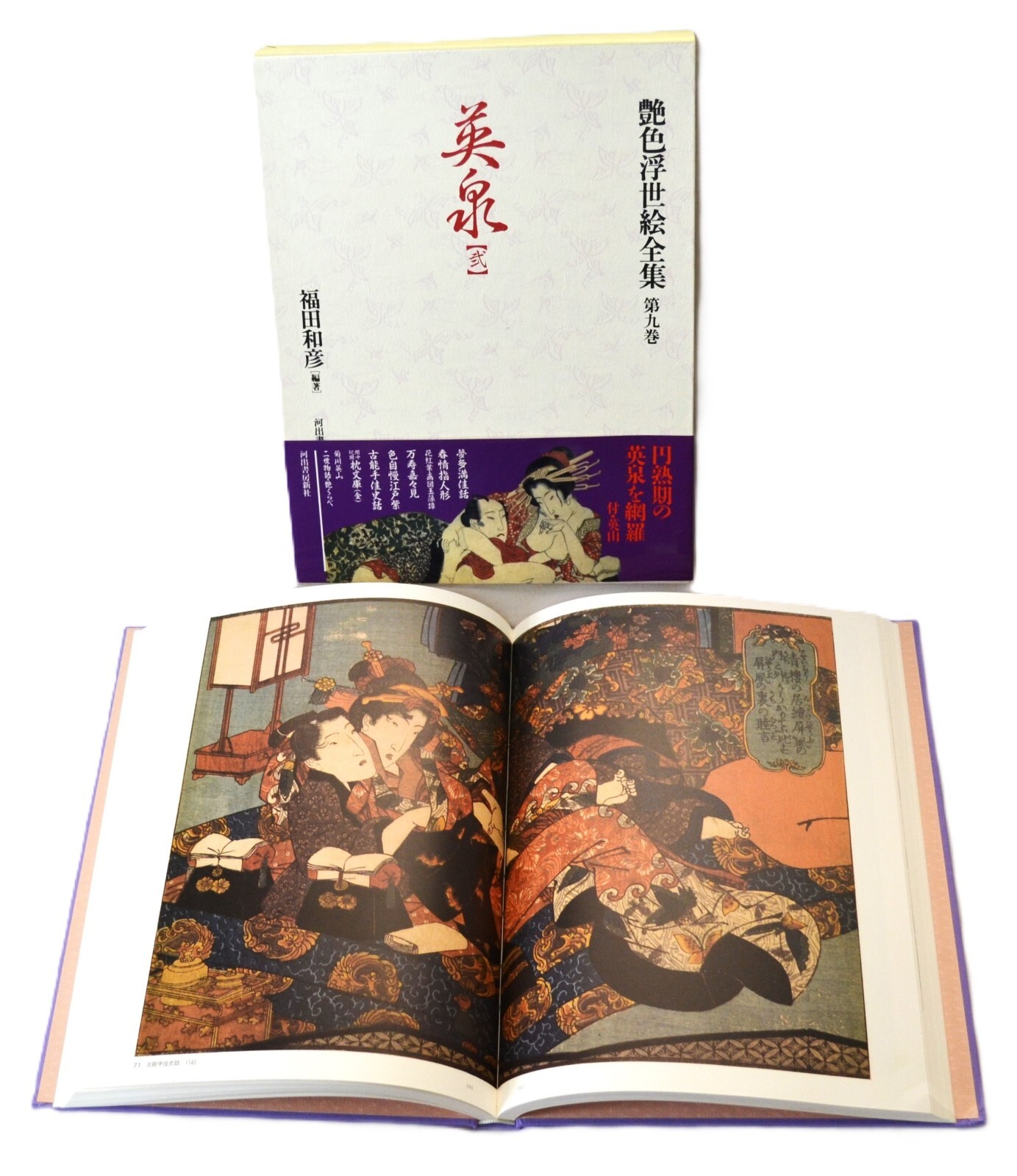 Keisai Eisen Erotic Ukiyo-e Shunga Japanese Large Book 30×23cm 198p obi box
