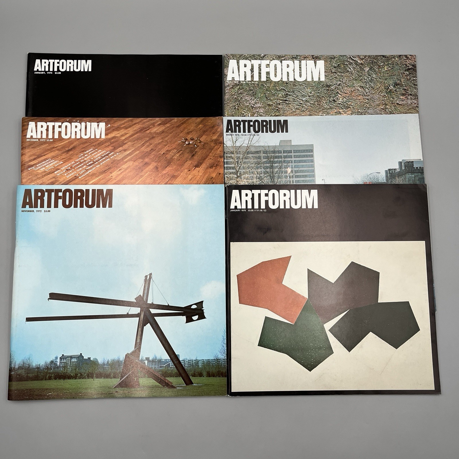 Artforum Magazine – Lot of 6 Issues 1972 – 1978 – RARE VINTAGE ART