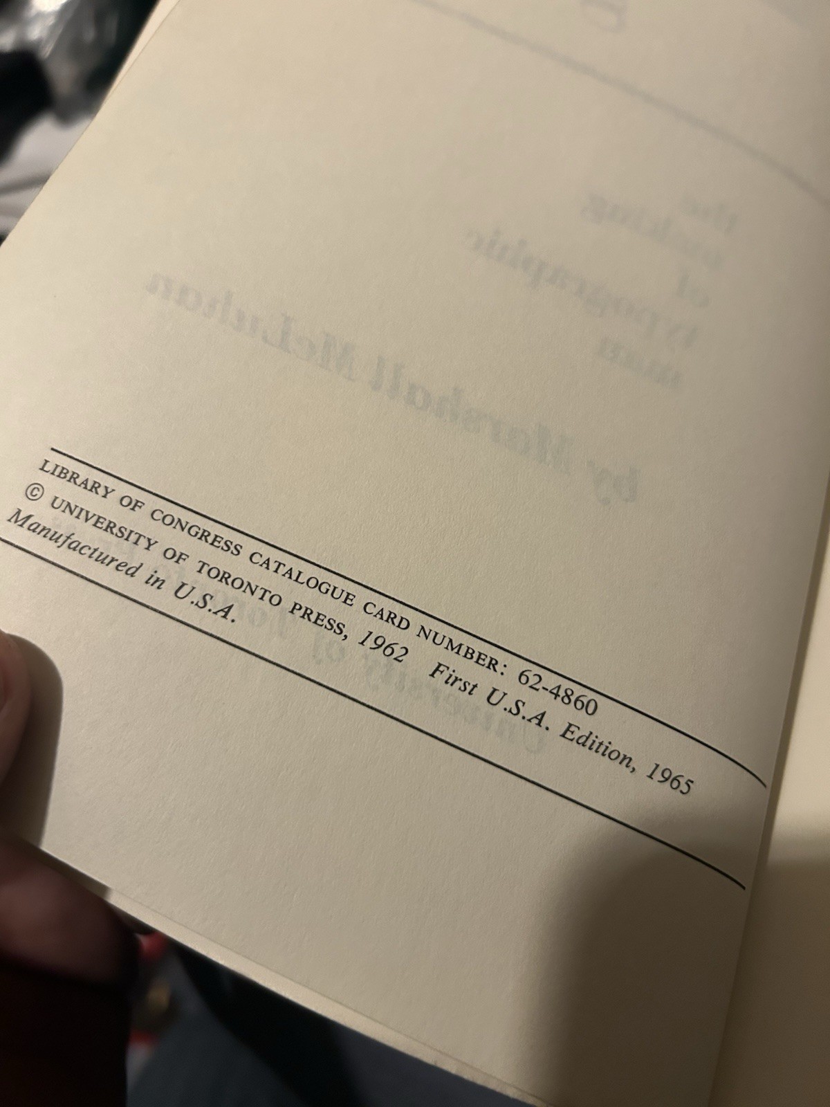 Marshall McLuhan The Gutenberg Galaxy First USA Edition 1965 HC