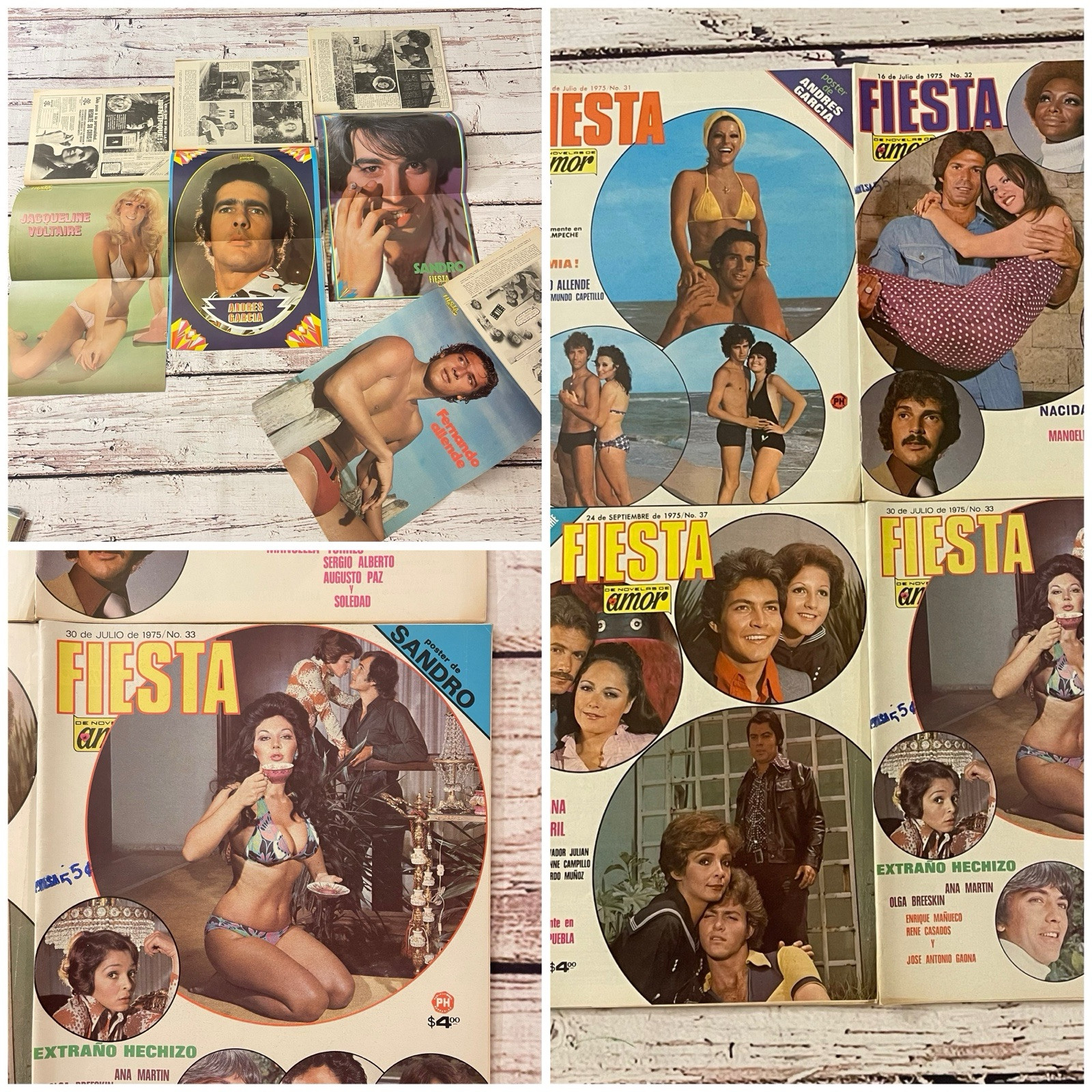 Fiesta de Novelas de Amor Fotonovela Magazine Mexico Posters Jacqueline Voltaire