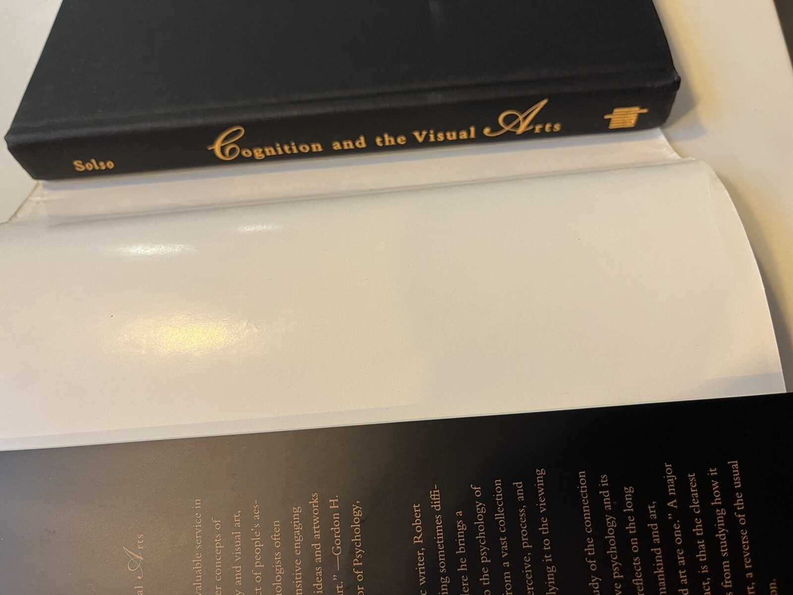 COGNITION & THE VISUAL ARTS MIT PRESS By Robert L. Solso HC DJ Mint