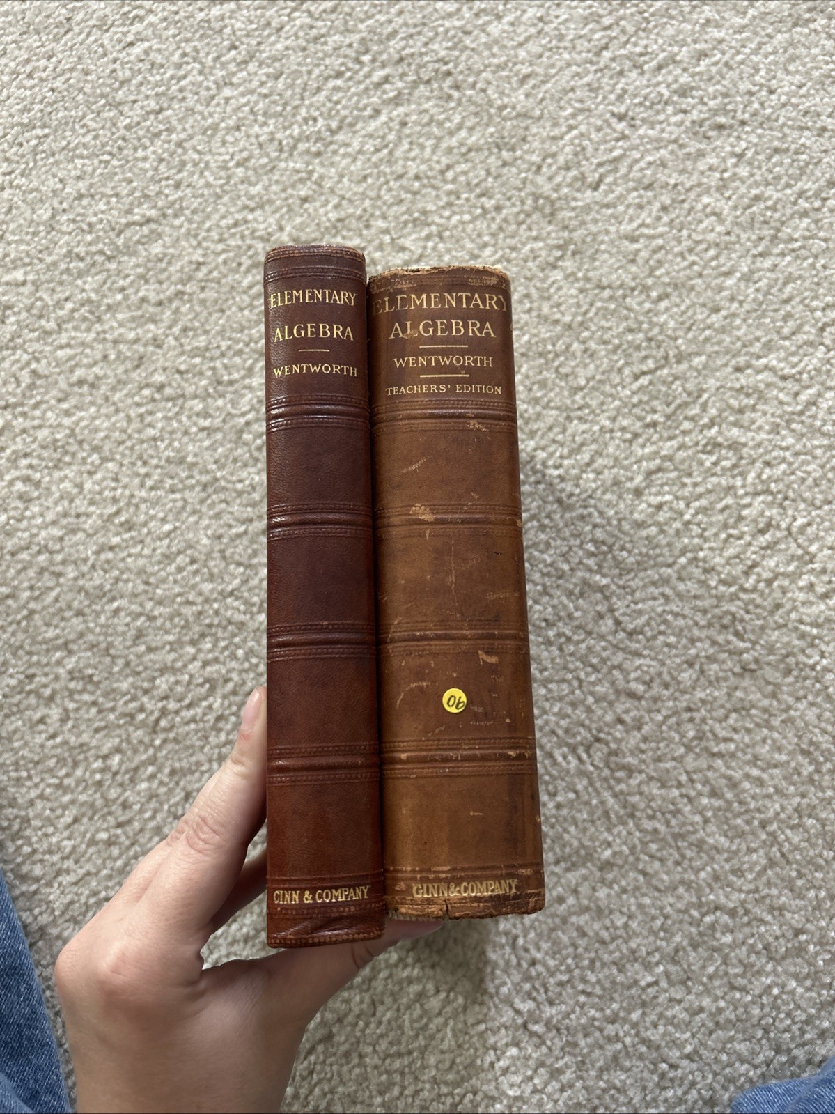 Elementary Algebra Books: Regular & Teachers Edition 1906 WENTWORTH