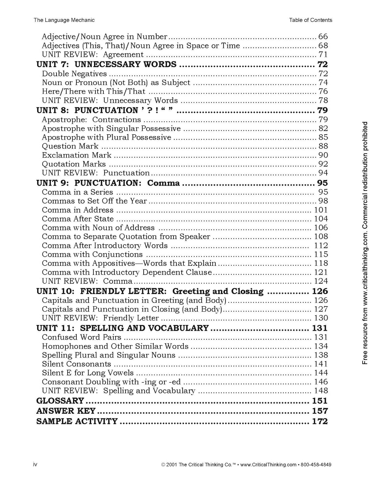 The Language Mechanic Language Arts Workbook for Grades 4-7