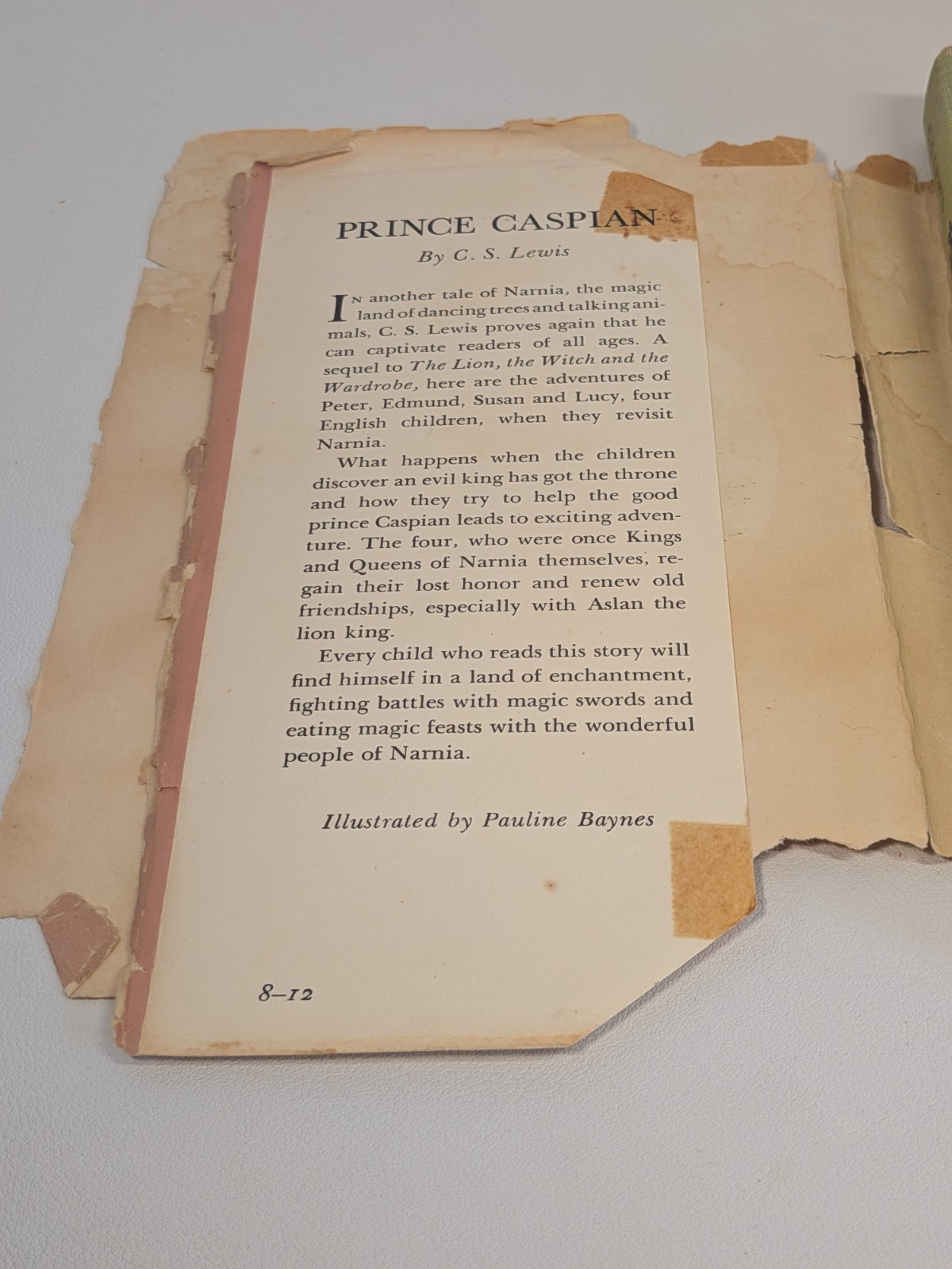 Narnia Prince Caspian TRUE First Edition First Printing US C. S. Lewis HCDJ