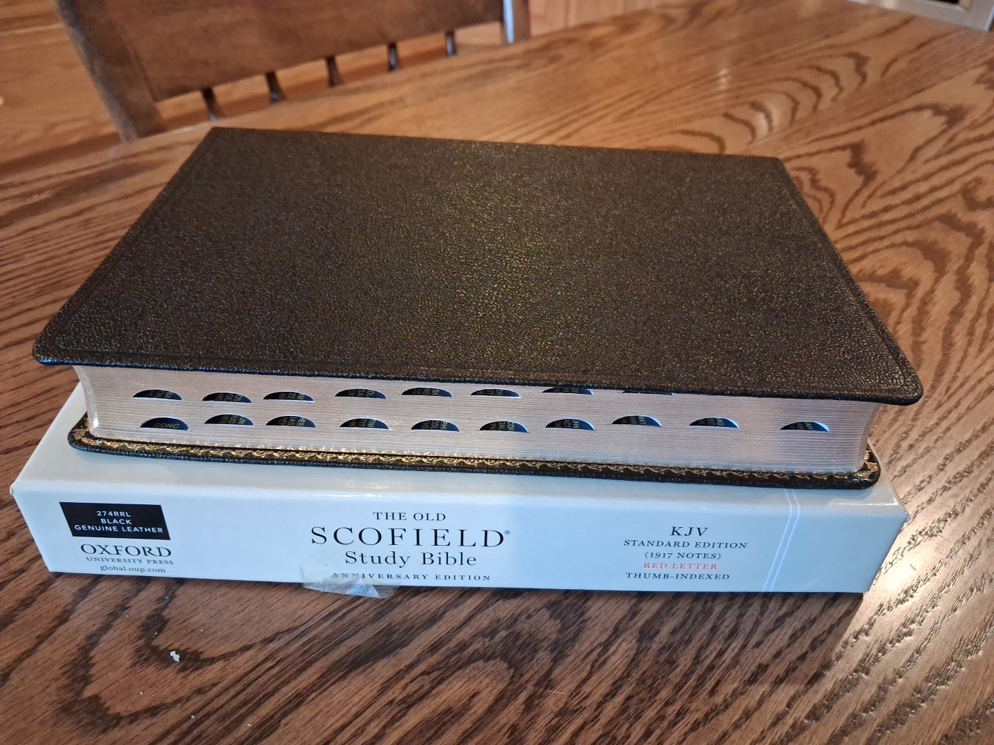 Genuine Leather KJV Old Scofield Study Bible INDEXED 1917 notes Standard edition