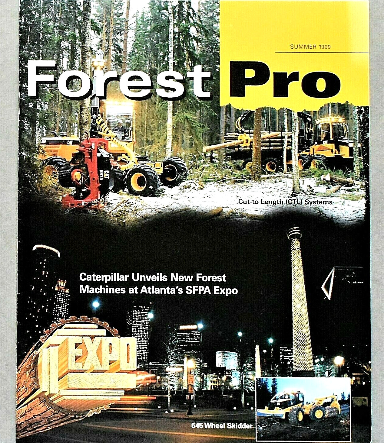 ORIGINAL 1999 CATERPILLAR HEAVY DUTY FORESTRY EQUIPMENT MAGAZINE ~ 16 PAGES