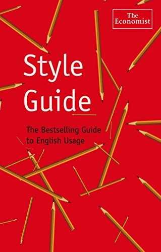 The Economist Style Guide: 9th – Hardcover, by The Economist – Very Good g