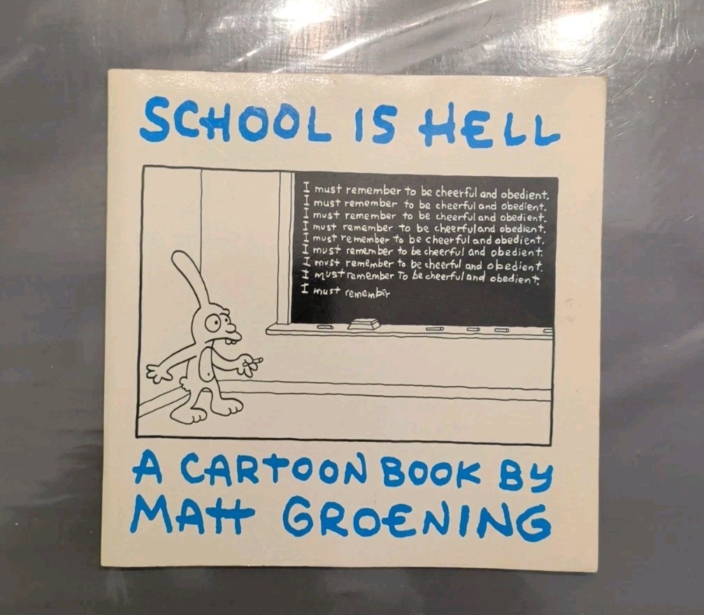 RARE Groening, Matt (Simpsons) SCHOOL IS HELL 2nd Print Very Good