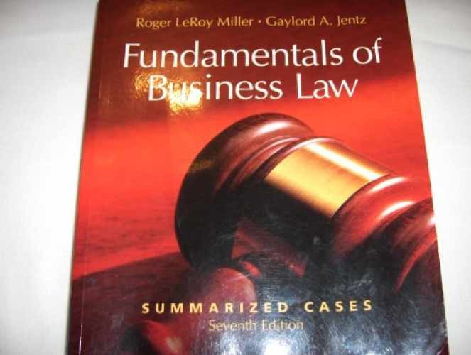 Fundamentals of Business Law – Hardcover, by Roger LeRoy Miller – Very Good