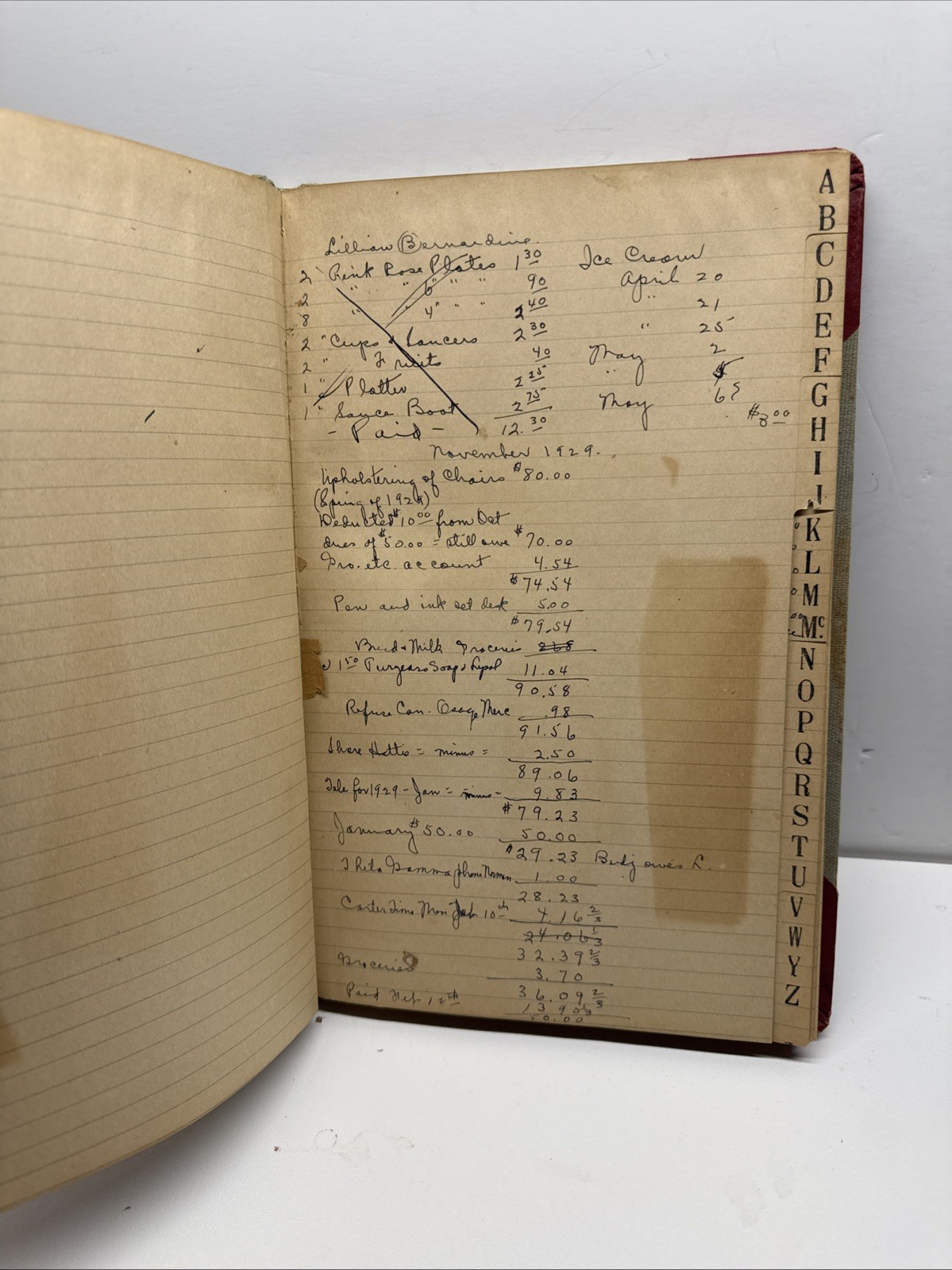 Antique Ledger Budget Book