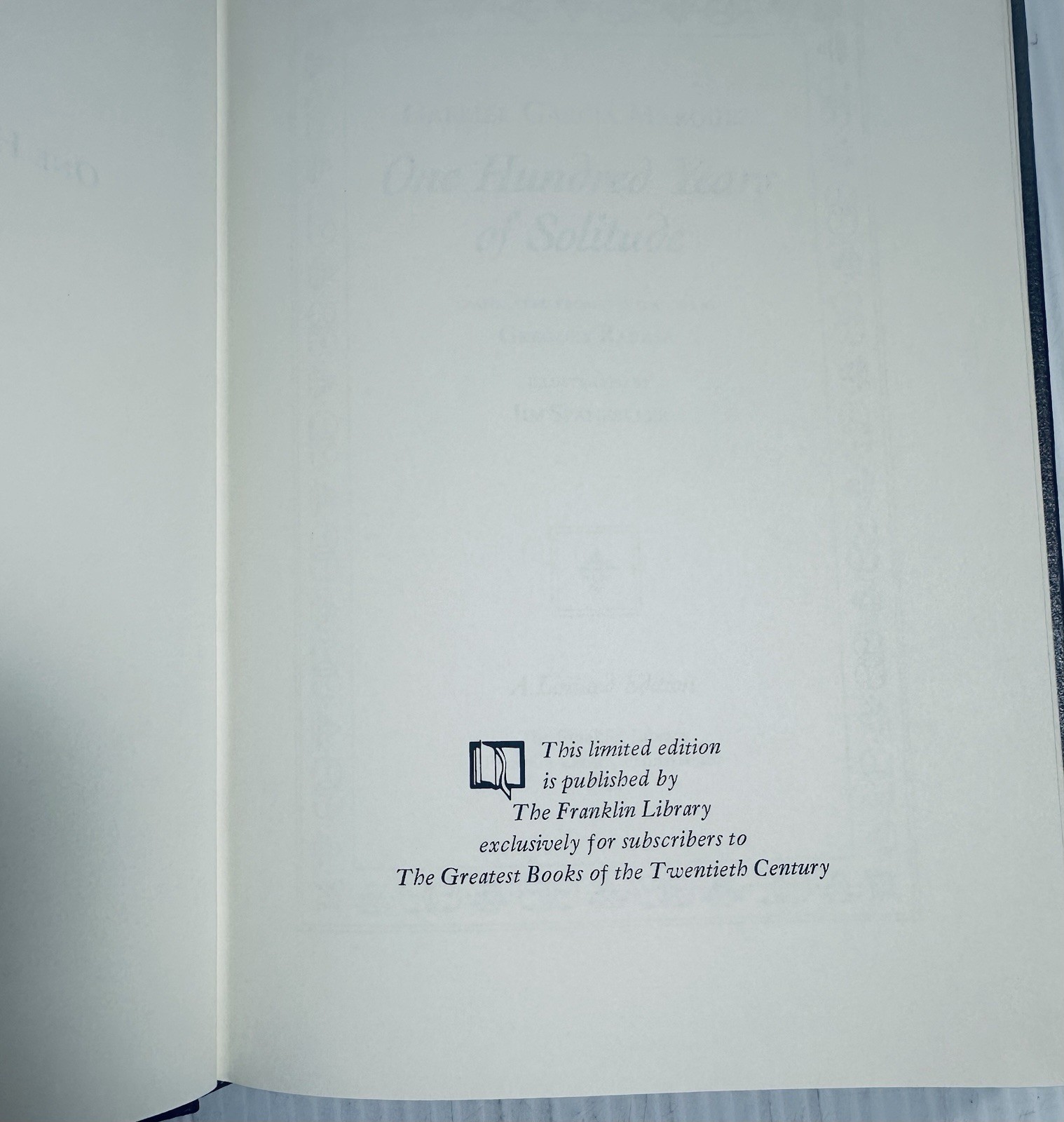 One Hundred Years Solitude Gabriel Garcia Marquez Franklin Library 1981 Leather