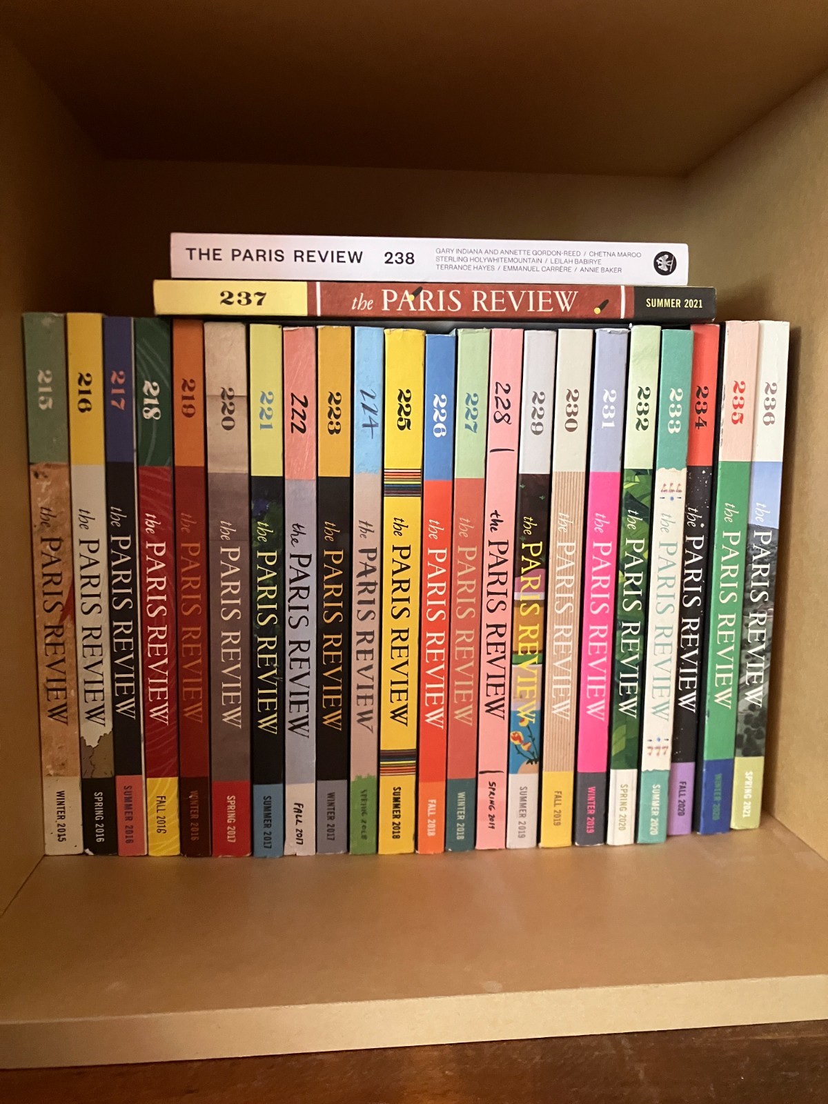 The Paris Review – Lot of 24 – Issues 215 (Winter 2015) to 238 (Fall 2021)