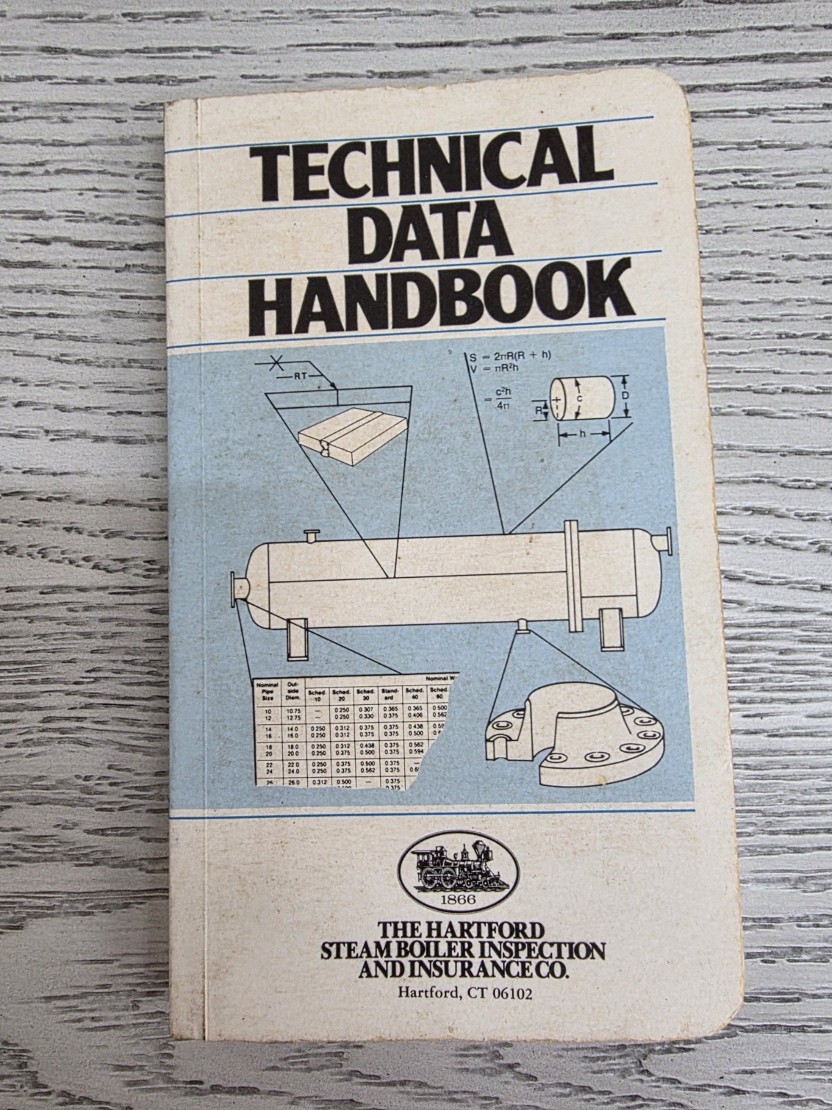 Technical Data Handbook Hartford Steam Boiler 3rd Edition 1st Printing 1986 PB