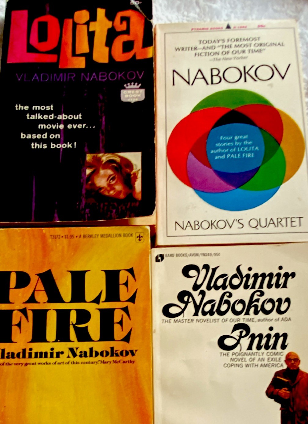 Vladimir Nabokov Paperback Lot 4: Lolita, Pnin, Pale Fire, Nabokov’s Quartet