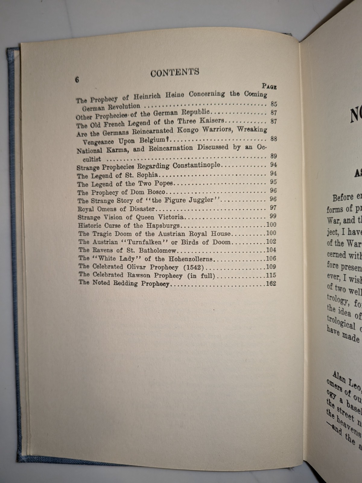 Noted Prophecies by Countess Zalinski – 1918, Advanced Thought -Occult 1st -RARE
