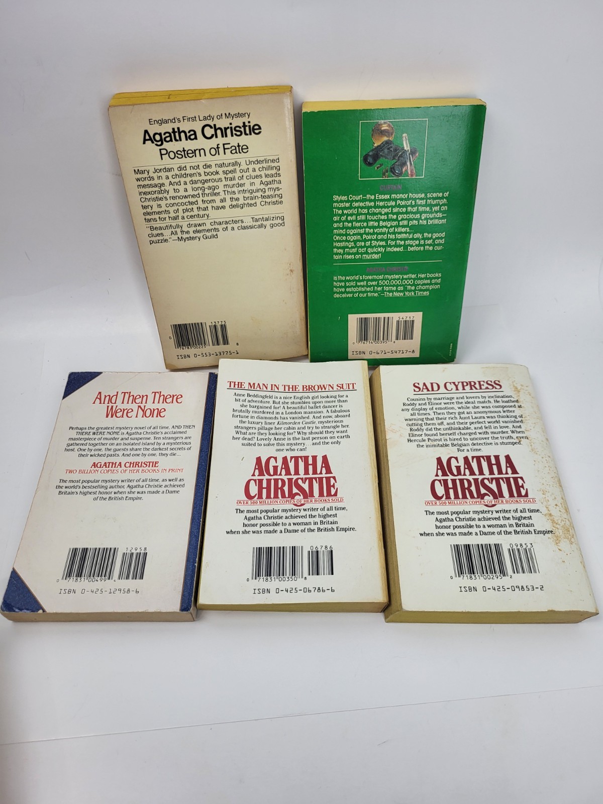 Lot of 14 Books Agatha Christie Vtg PB Books 1970’s Detective Murder Mysteries