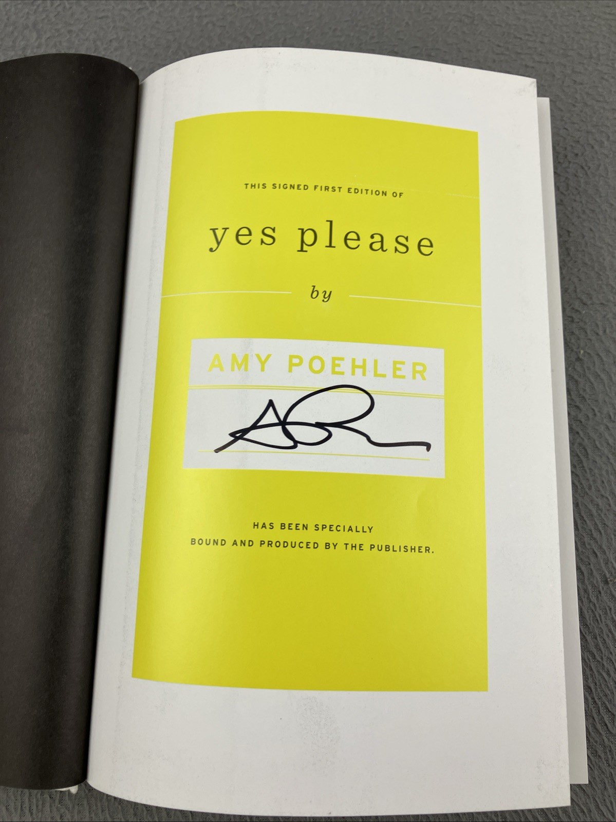 Yes Please by Amy Poehler (2014, Hardcover) From Office Comedian* SIGNED COPY*