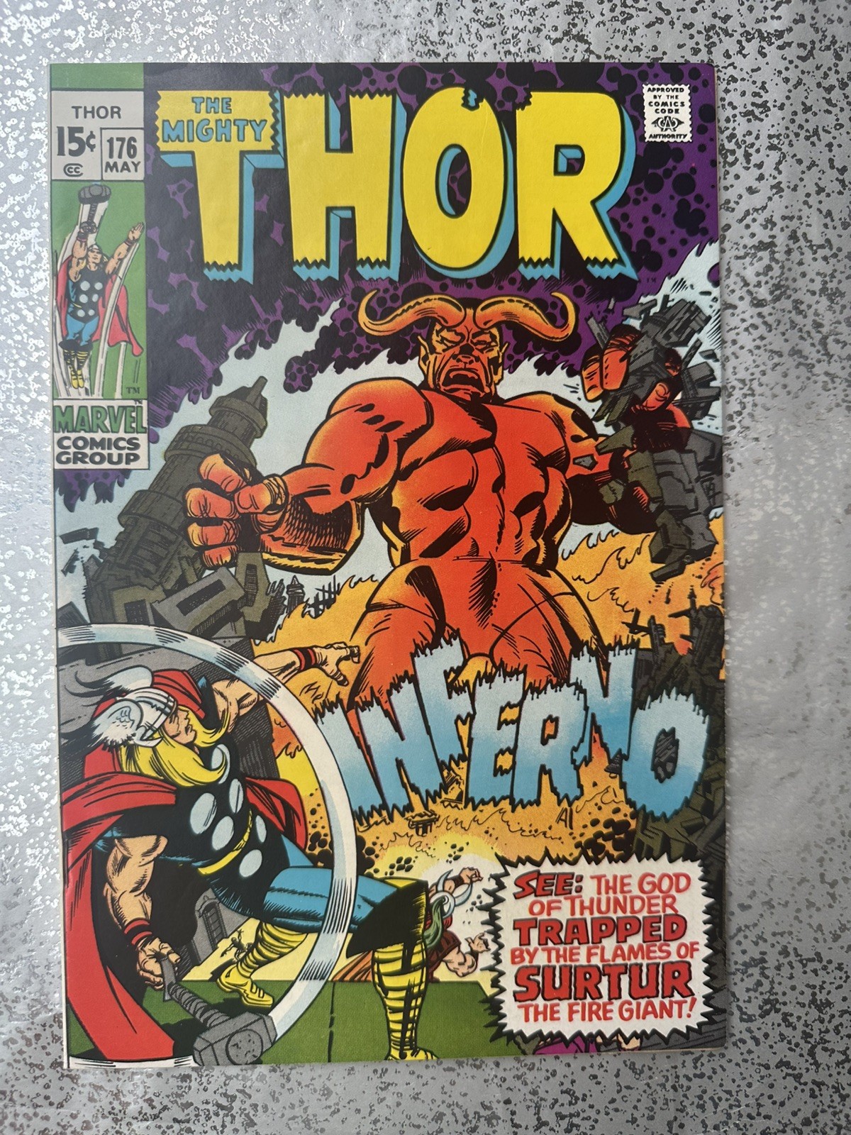 The Mighty Thor #176 (1970) VF+ – Classic Jack Kirby Art – Thor vs Loki – Marvel