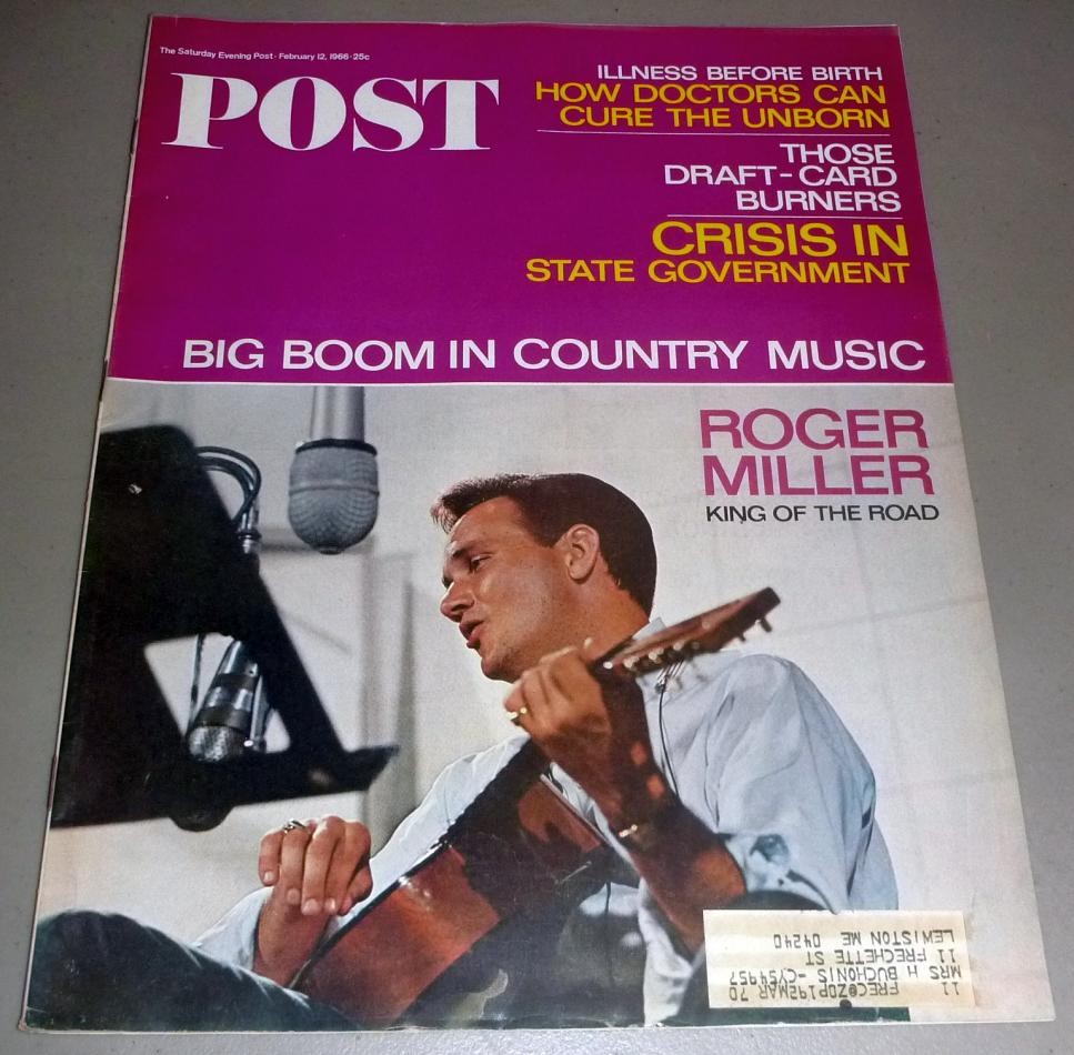 Saturday Evening Post Feb. 12, 1966 – Roger Miller, Country Music, Draft Dodgers
