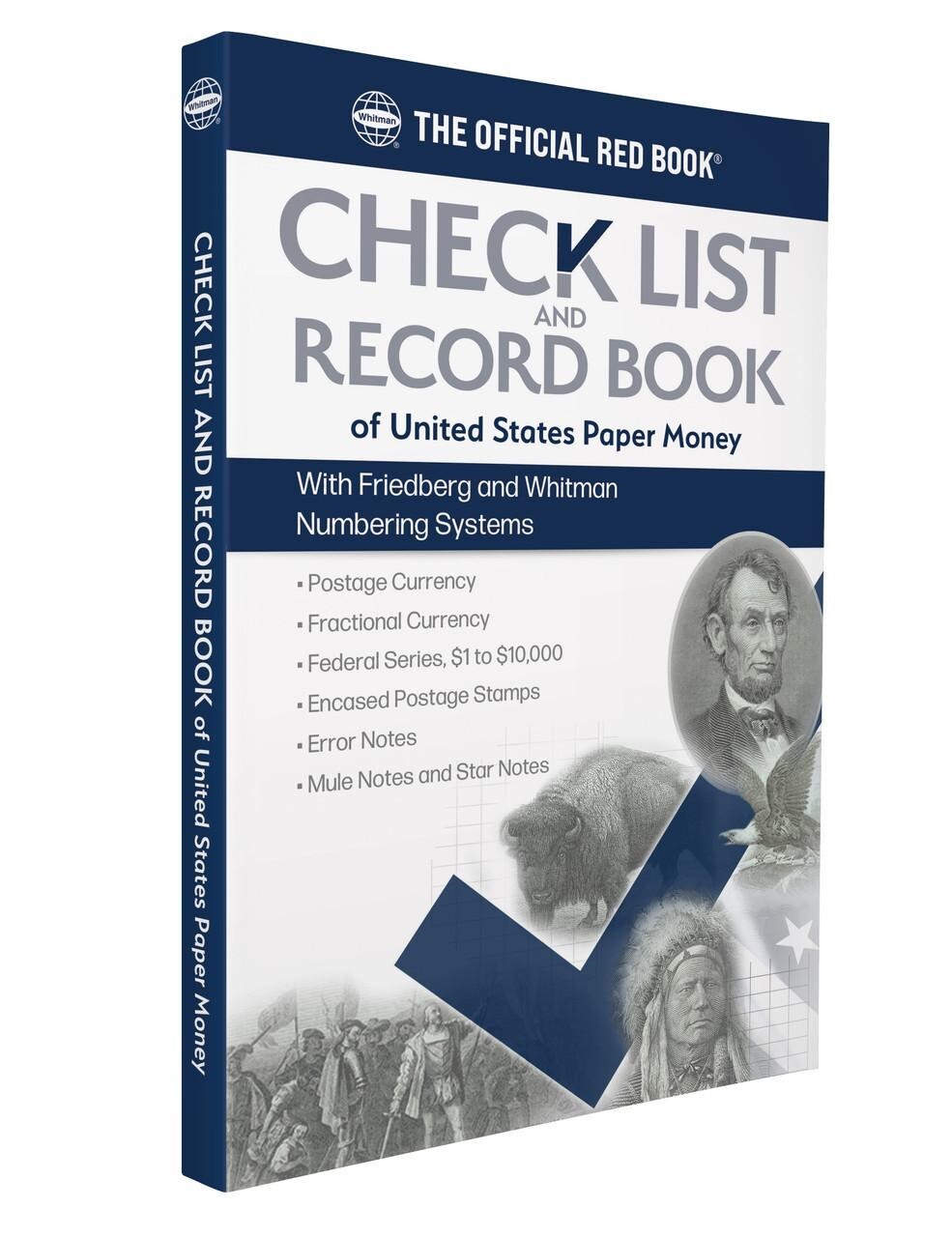 Currency Collection Checklist & Record Book US Paper Money Collector Tool Error