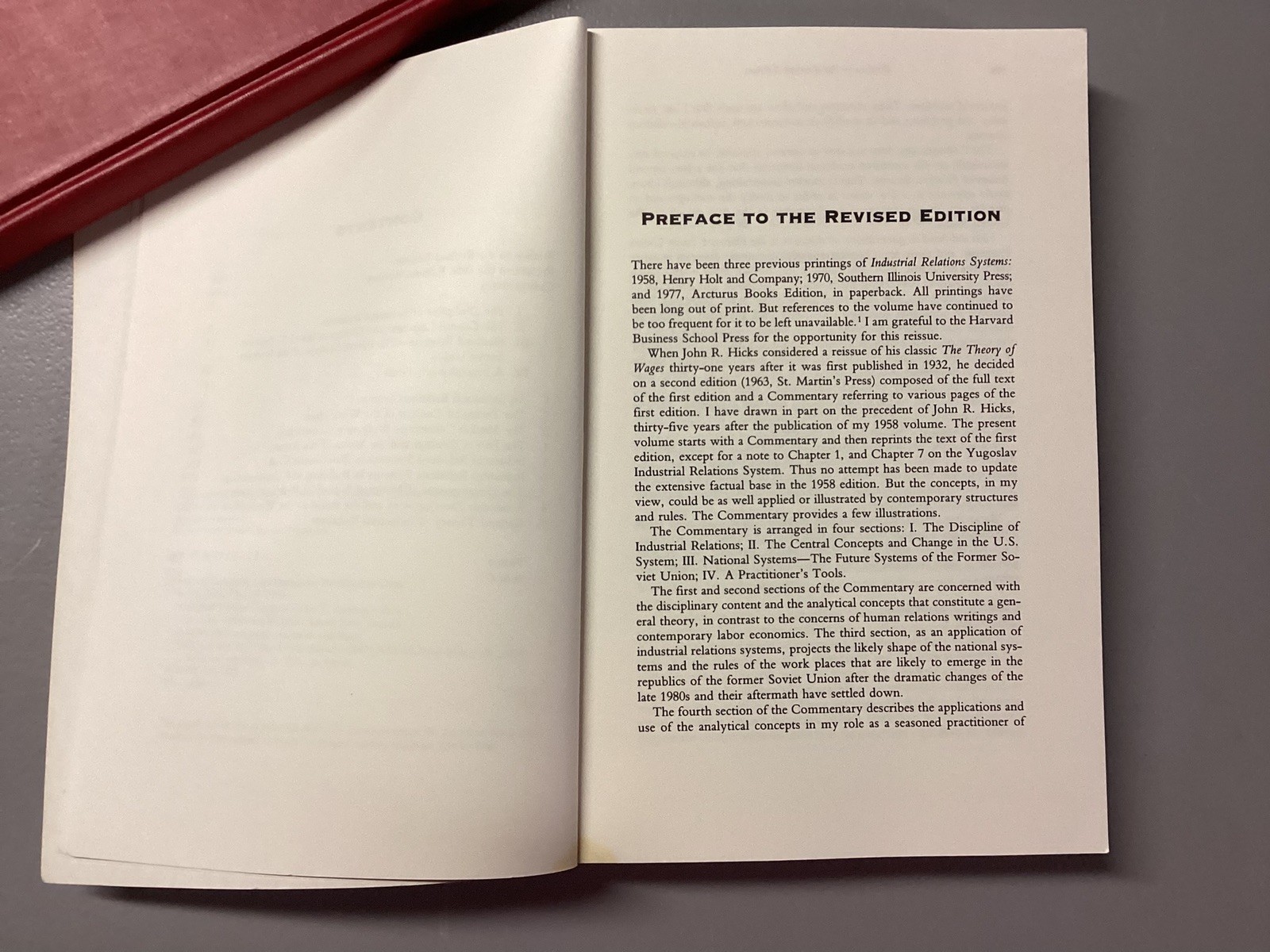 Industrial Relations Systems John T. Dunlop Revised Edition 1993 SC