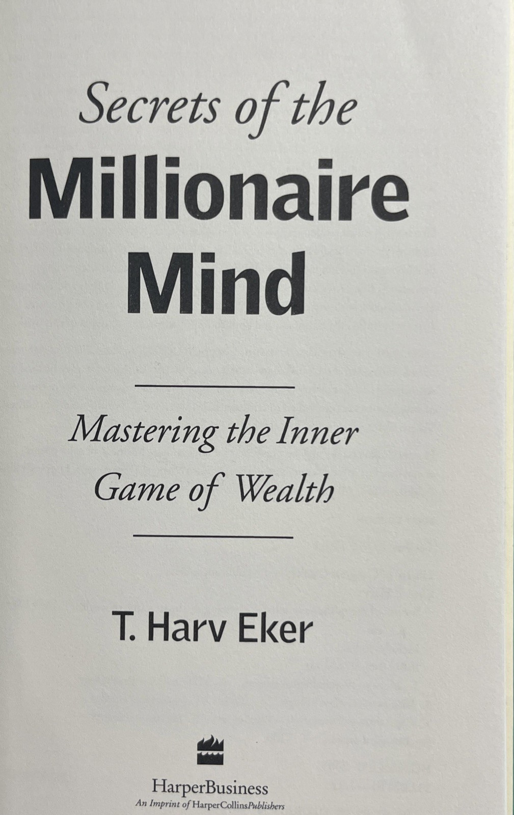 Secrets of the Millionaire Mind by T. HARV EKER – SIGNED COPY