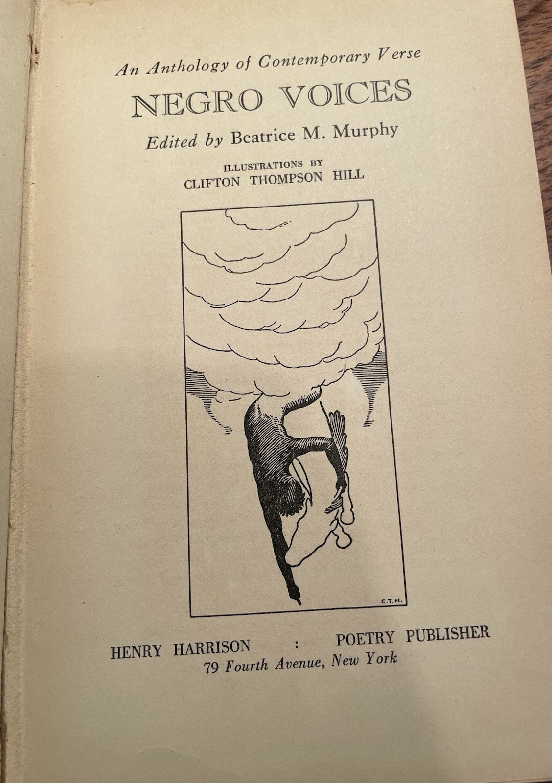 Negro Voices edited Beatrice Murphy RARE 1938 Pre-Civil Rights Poetry Anthology
