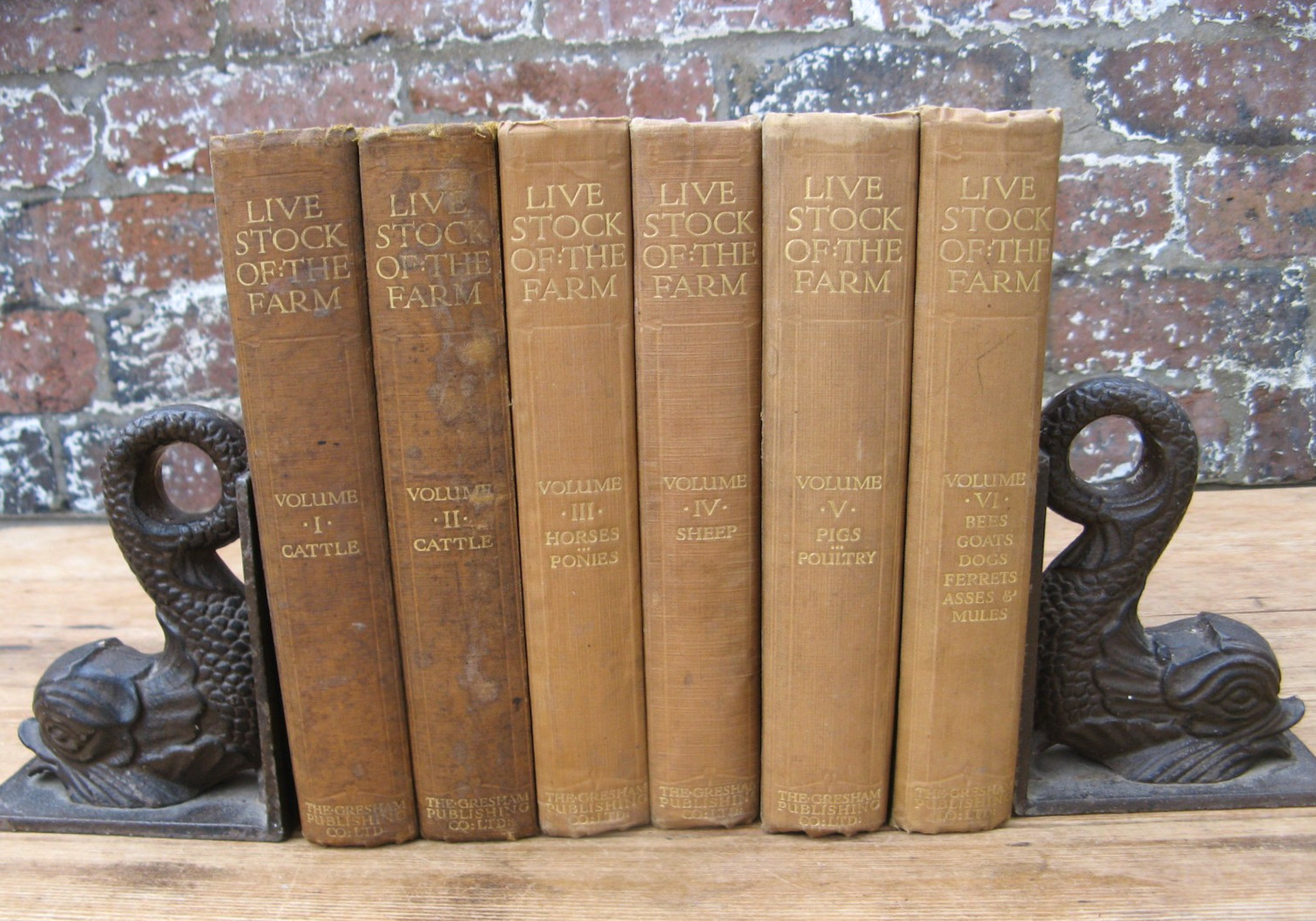1910 Live Stock of the Farm 6 Vol Set- cattle horses pigs sheep goats bees hens