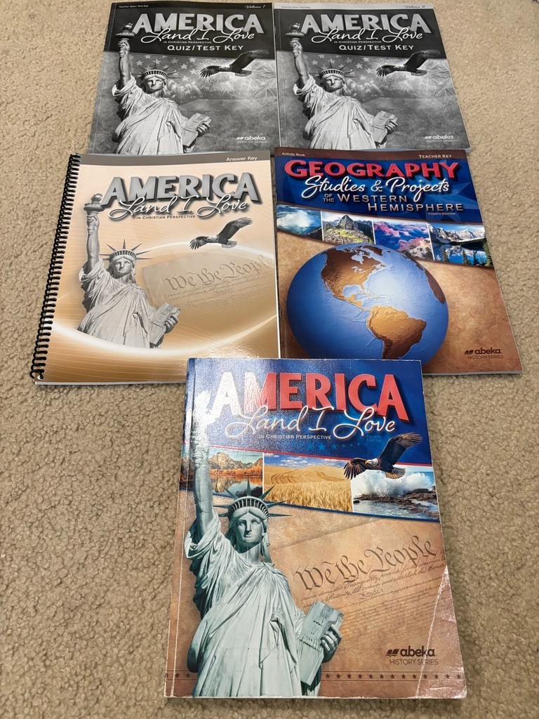 ABeka America Land I Love History Set of Teacher Keys and Student Textbook